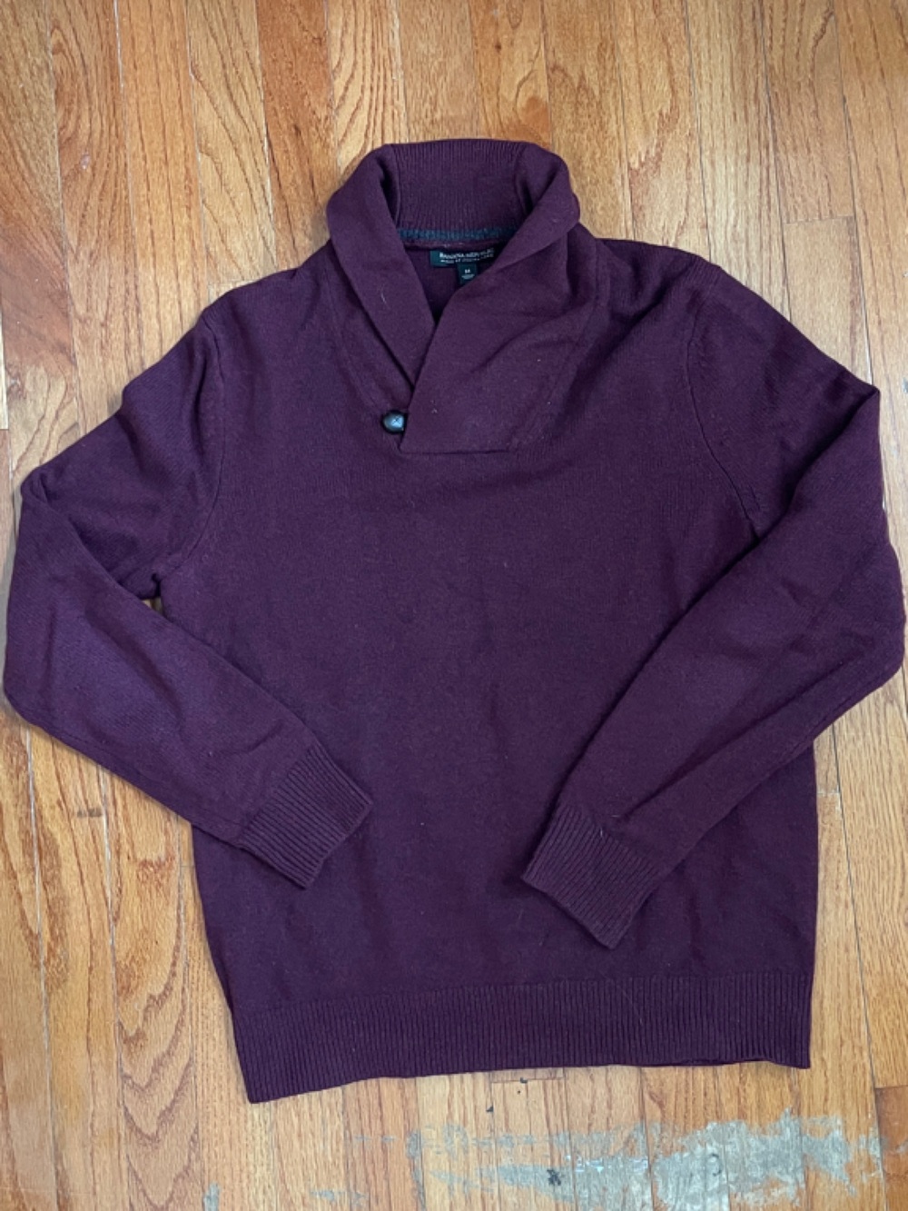 Banana Republic Shawl-Collar Turtleneck Sweater - Burgundy